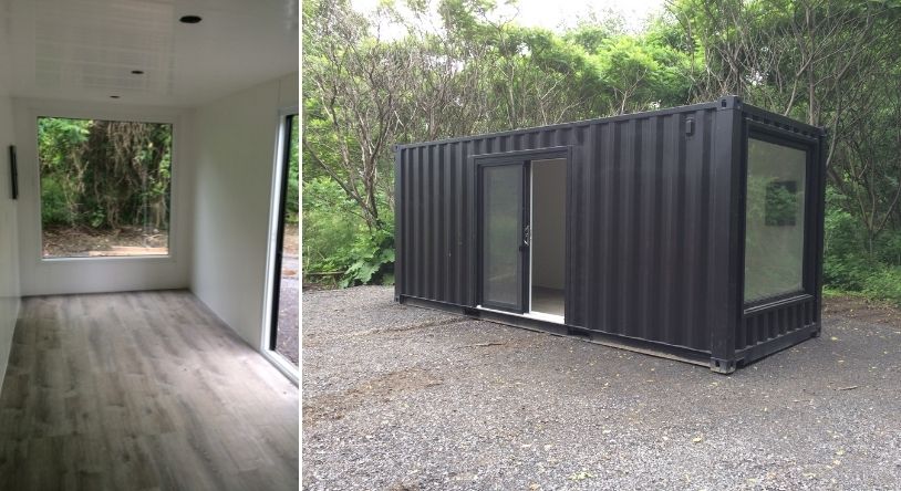 Interior & Exterior Shipping Container Office