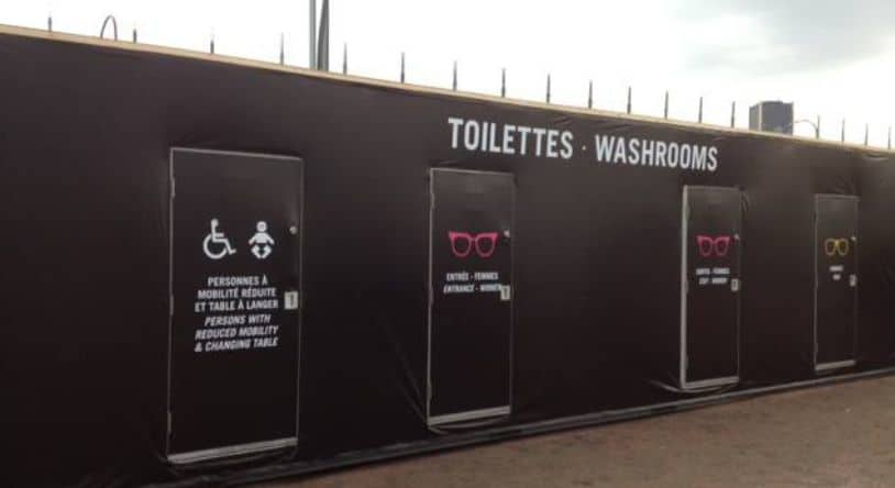 Shipping container toilets