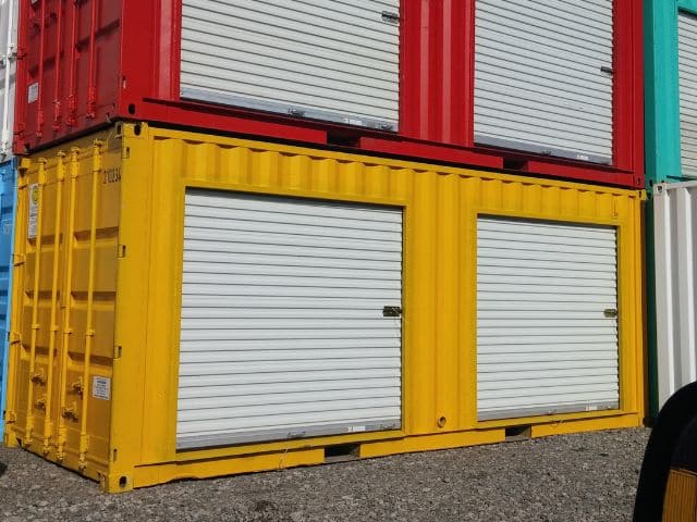 Conteneur maritime de 20 pieds avec portes de garage Conteneur maritime de 20 pieds avec portes de garage